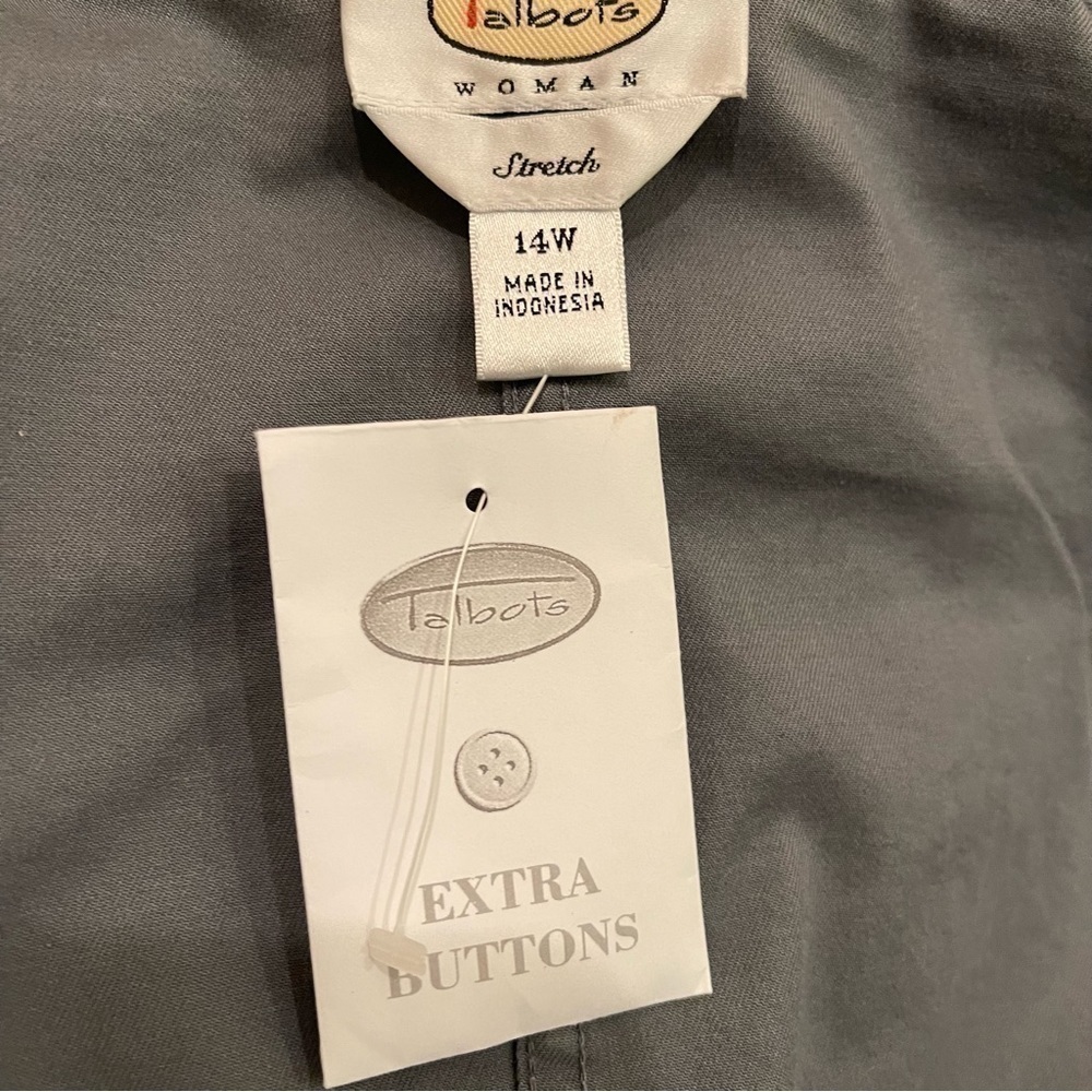 NWT Talbots Gray Button Down Jacket - Picture 6 of 8